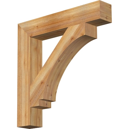 Ekena Millwork Imperial Block Rough Sawn Bracket, Western Red Cedar, 6"W x 36"D x 36"H BKT06X36X36IMP05RWR